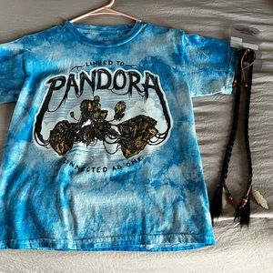Like NEW Pandora tie dye t shirt and Pandora hair extensions